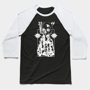 Skull 'Waterfall' Design Baseball T-Shirt